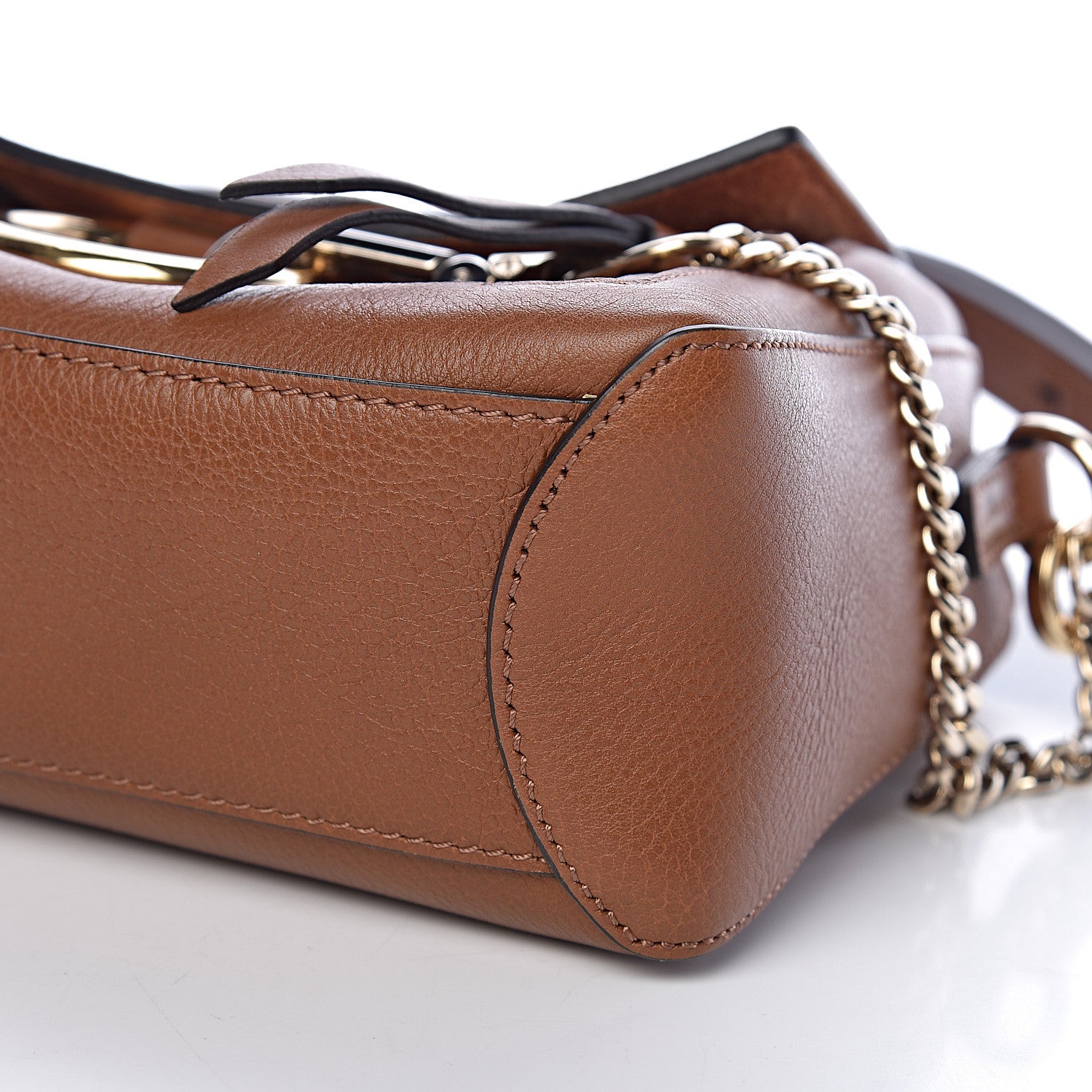 Chloe Calfskin Mini Faye Day Shoulder Bag Tan 9 of 10