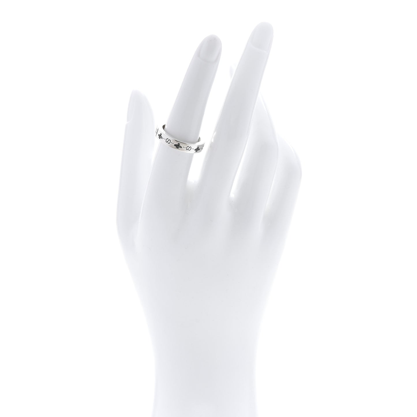Sterling Silver Narrow Bee Ring 54 6.75