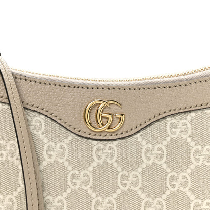Gucci GG Supreme Monogram Textured Dollar Calfskin Small Ophidia Hobo Beige Mystic White Oatmeal 14 of 21
