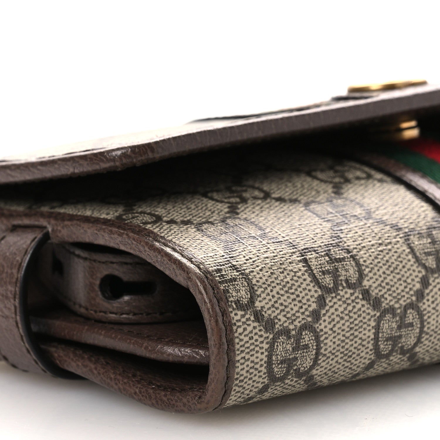 Gucci GG Supreme Monogram Web Ophidia Crossbody Wallet Beige New Acero 9 of 10