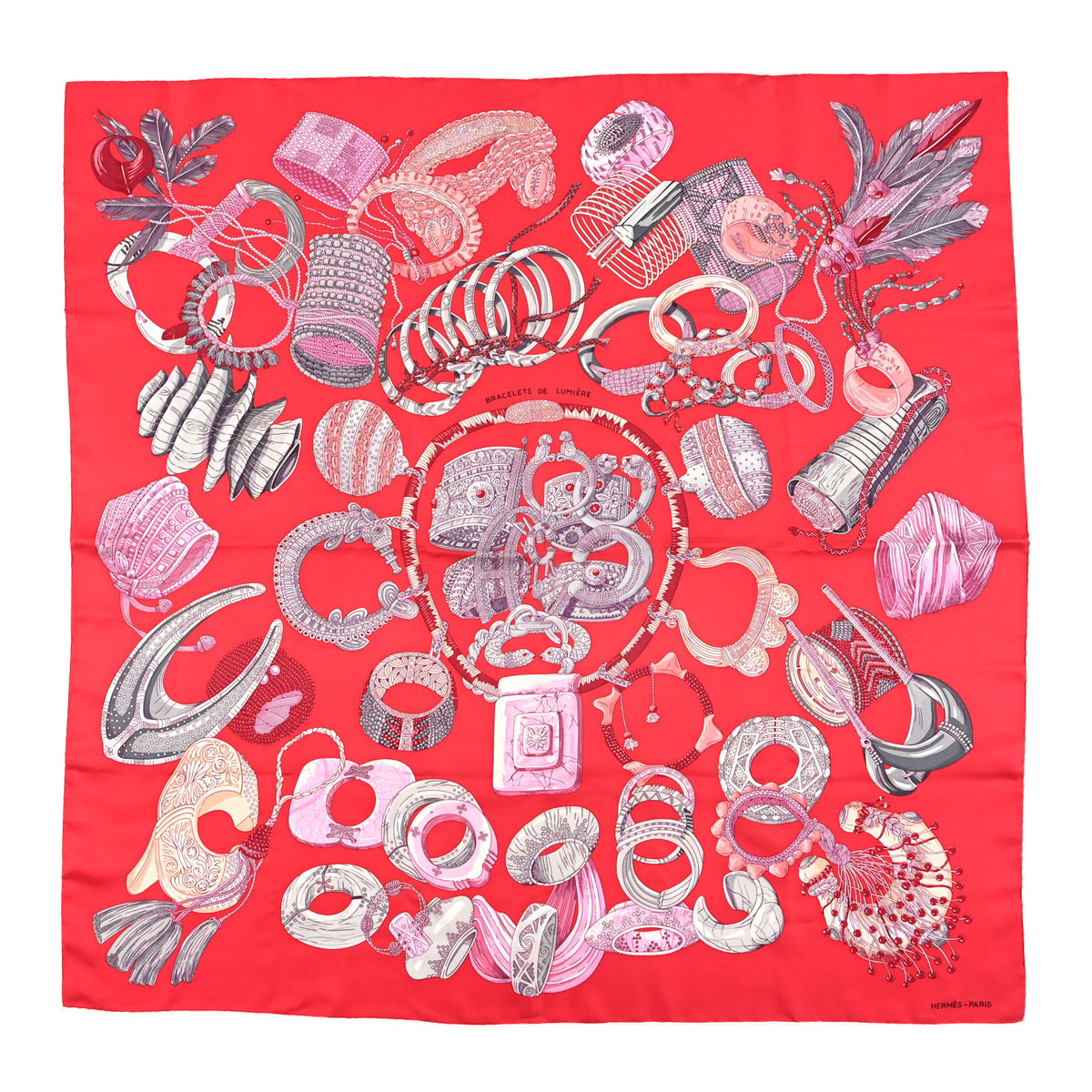 Hermes Silk Bracelets de Lumiere Scarf 90 1 of 3