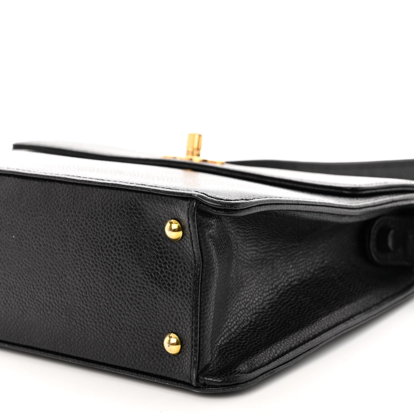 Caviar Flap Shoulder Bag Black
