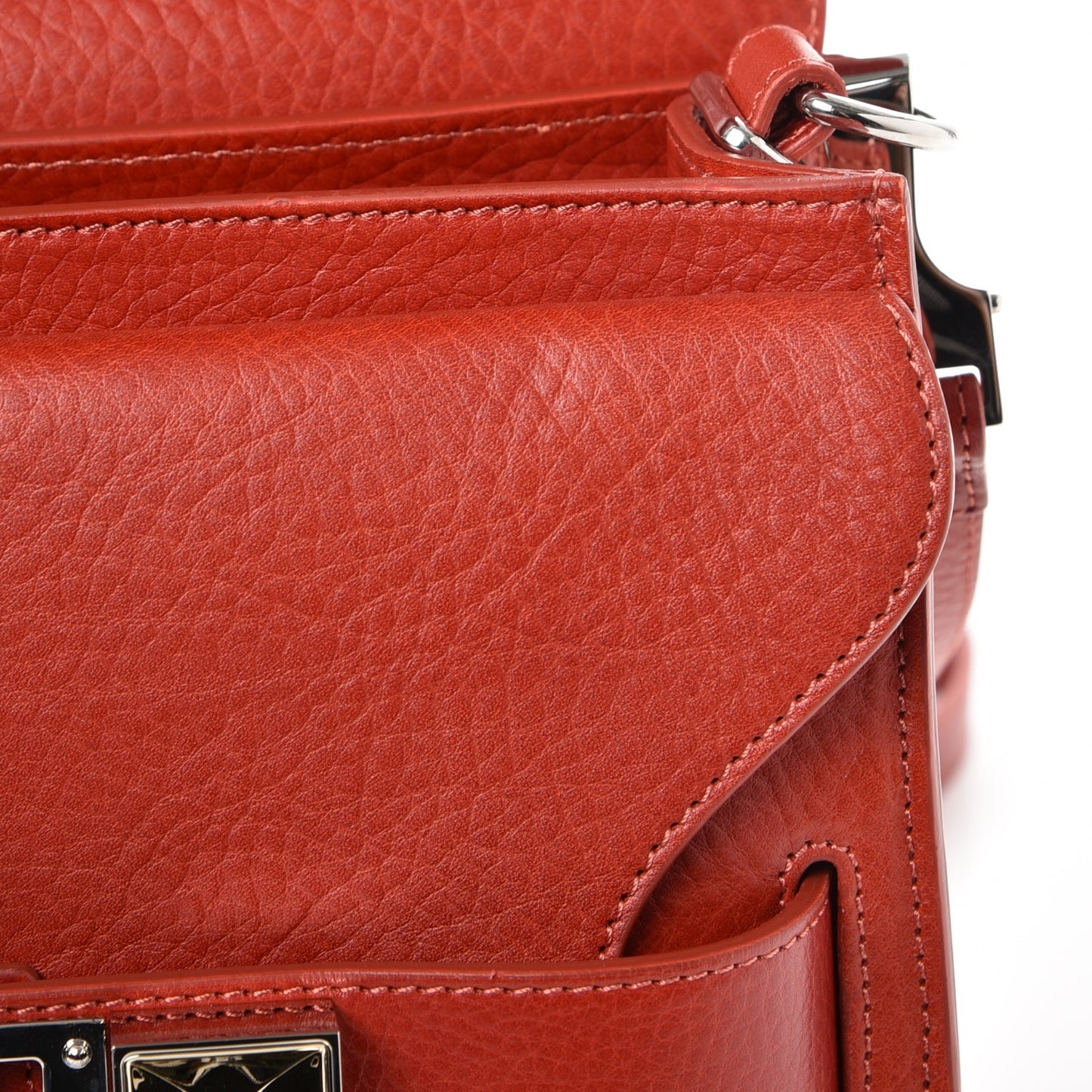 Calfskin PS11 Classic Shoulder Bag Red