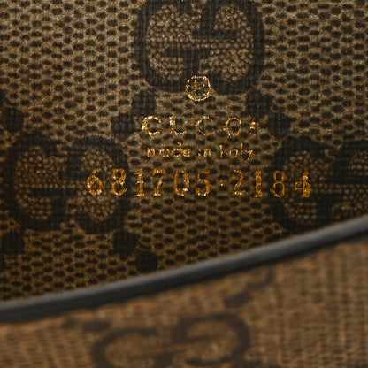 Balenciaga GUCCI X BALENCIAGA GG Supreme Monogram Logo Mini Cash Wallet on Chain Beige Ebony 6 of 6