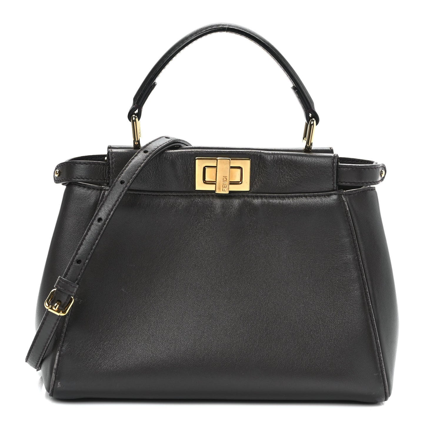 Nappa Mini Peekaboo Iconic Satchel Carbone