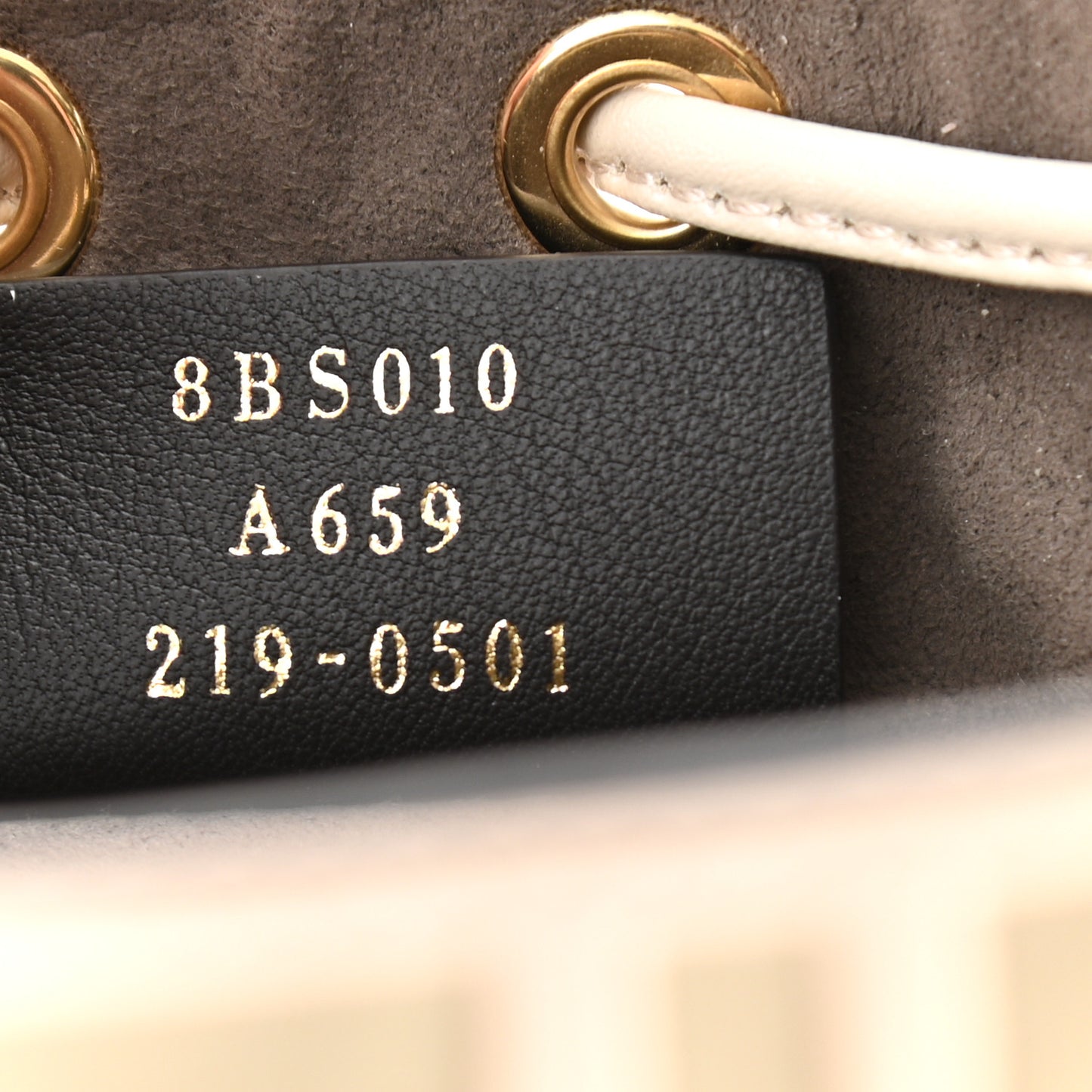 Vitello Liberty F is Fendi Bi-Color FF 1974 Embossed Mini Mon Tresor Bucket Bag Camelia Mandorlo