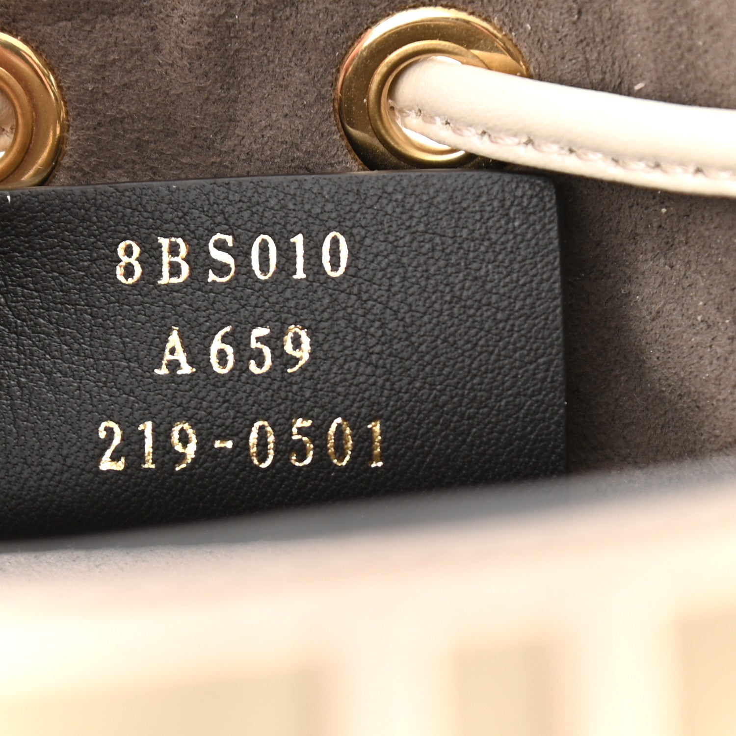 Fendi Vitello Liberty F is Fendi Bi-Color FF 1974 Embossed Mini Mon Tresor Bucket Bag Camelia Mandorlo 7 of 10