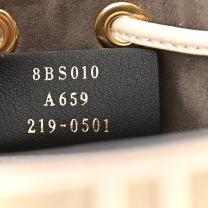 Fendi Vitello Liberty F is Fendi Bi-Color FF 1974 Embossed Mini Mon Tresor Bucket Bag Camelia Mandorlo 7 of 10