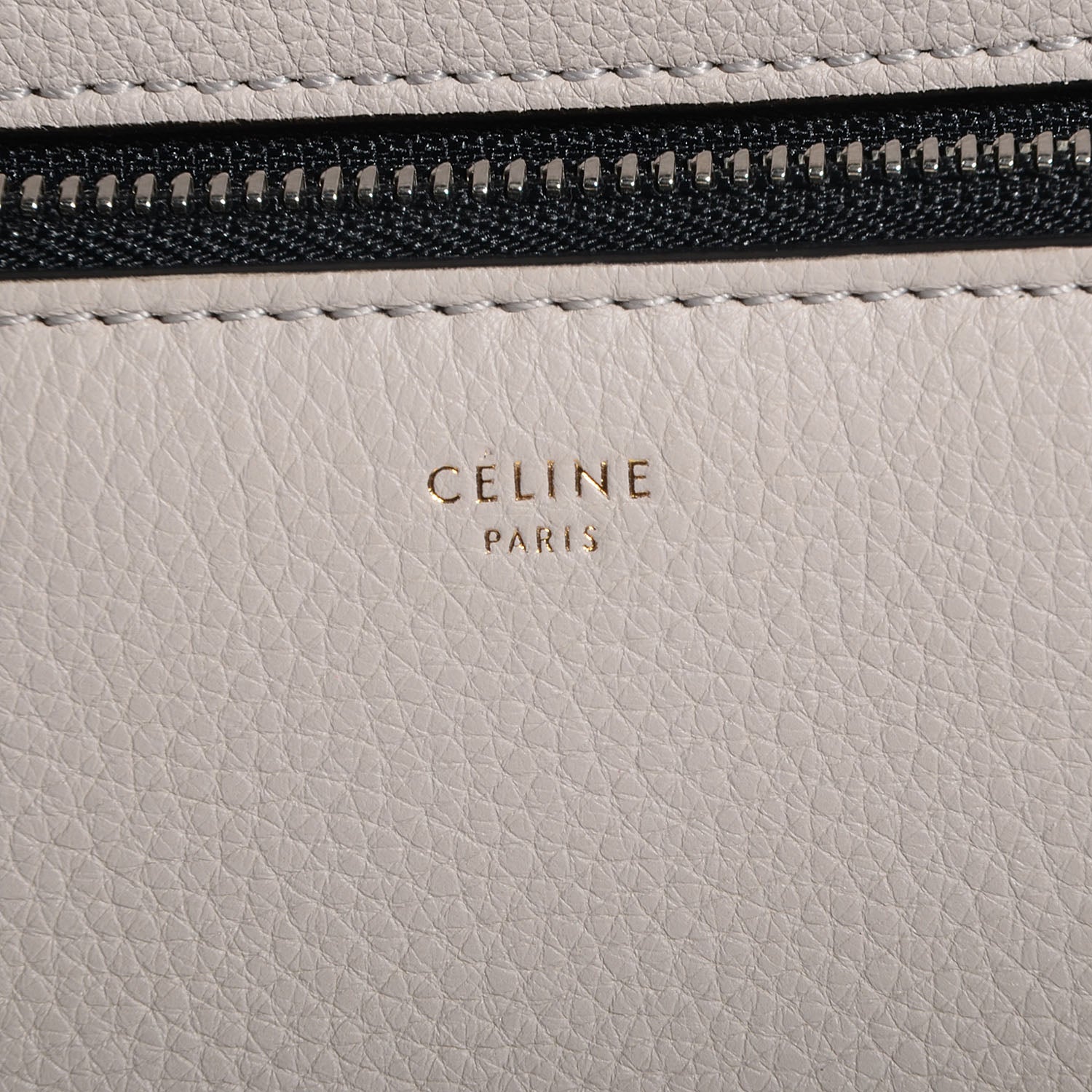 Celine Grained Calfskin Medium Edge Shoulder Bag Pearl Grey 6 of 9