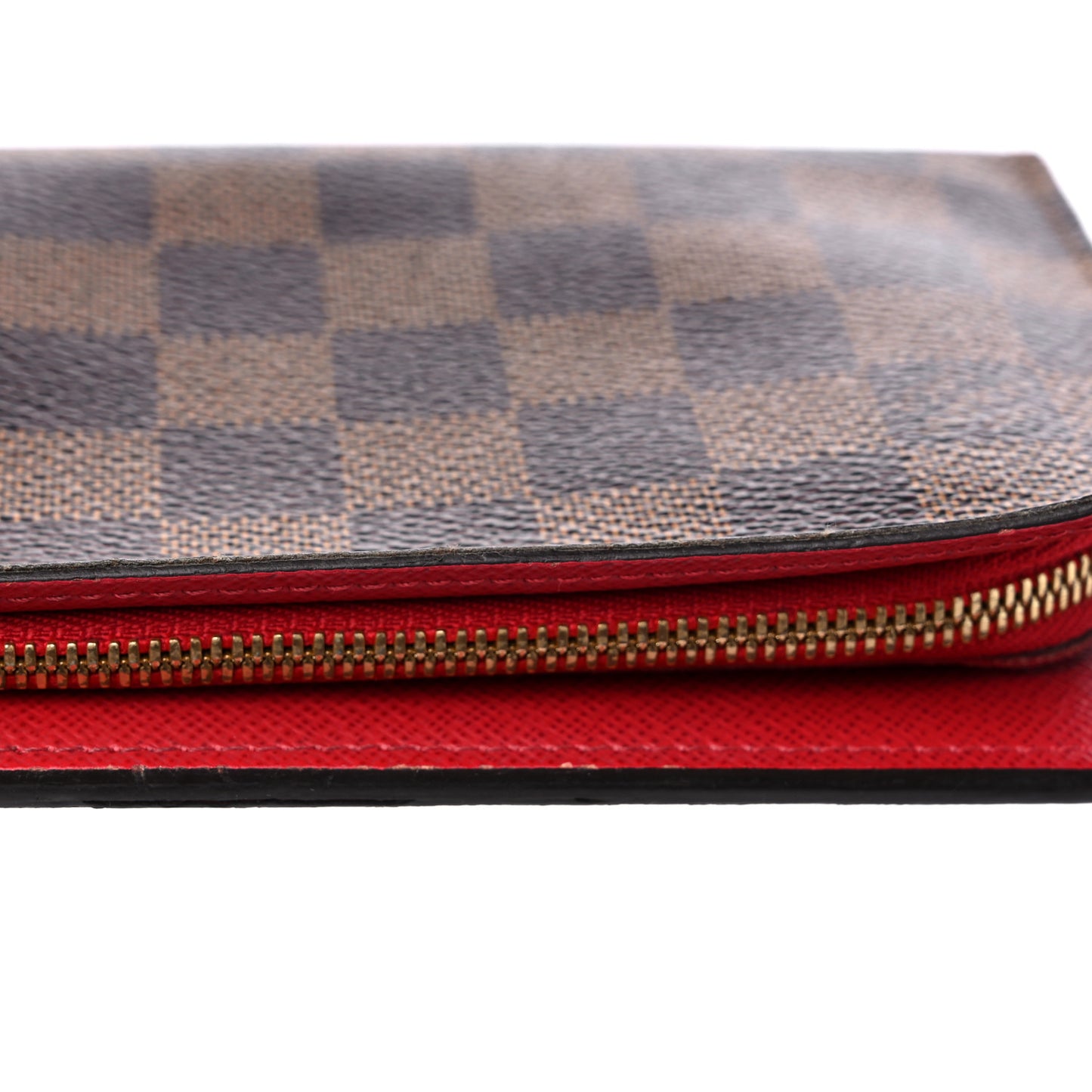 Damier Ebene Insolite Wallet Rouge