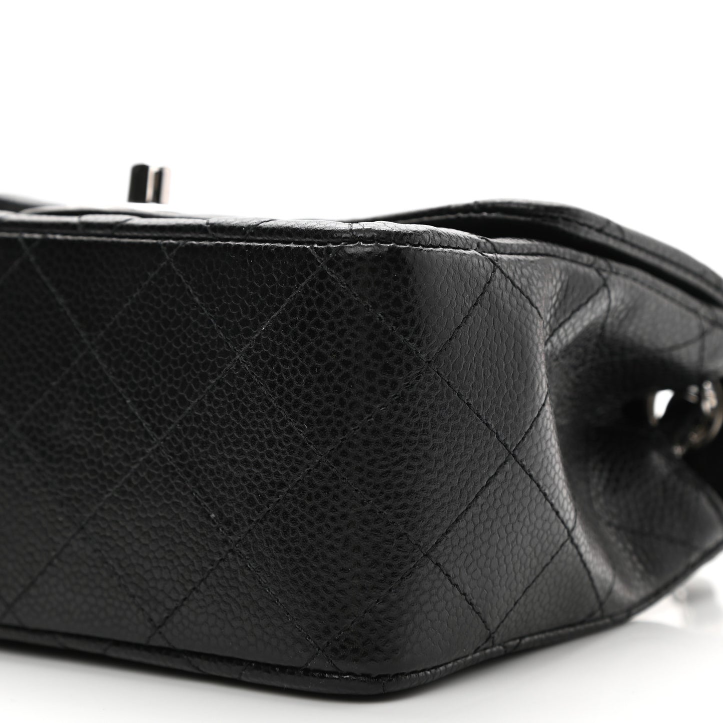 Caviar Quilted Mini Square Flap Black