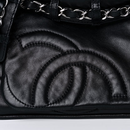 Chanel Calfskin CC Accordion Flap Black 9 of 11