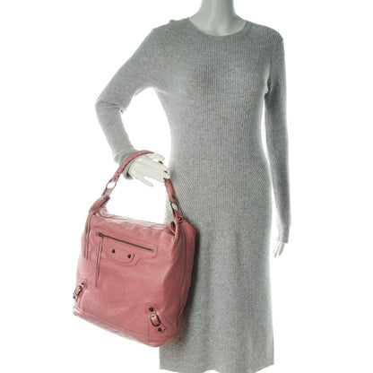 Balenciaga Agneau Classic Hardware Day Hobo Rose Bruyere 2 of 12