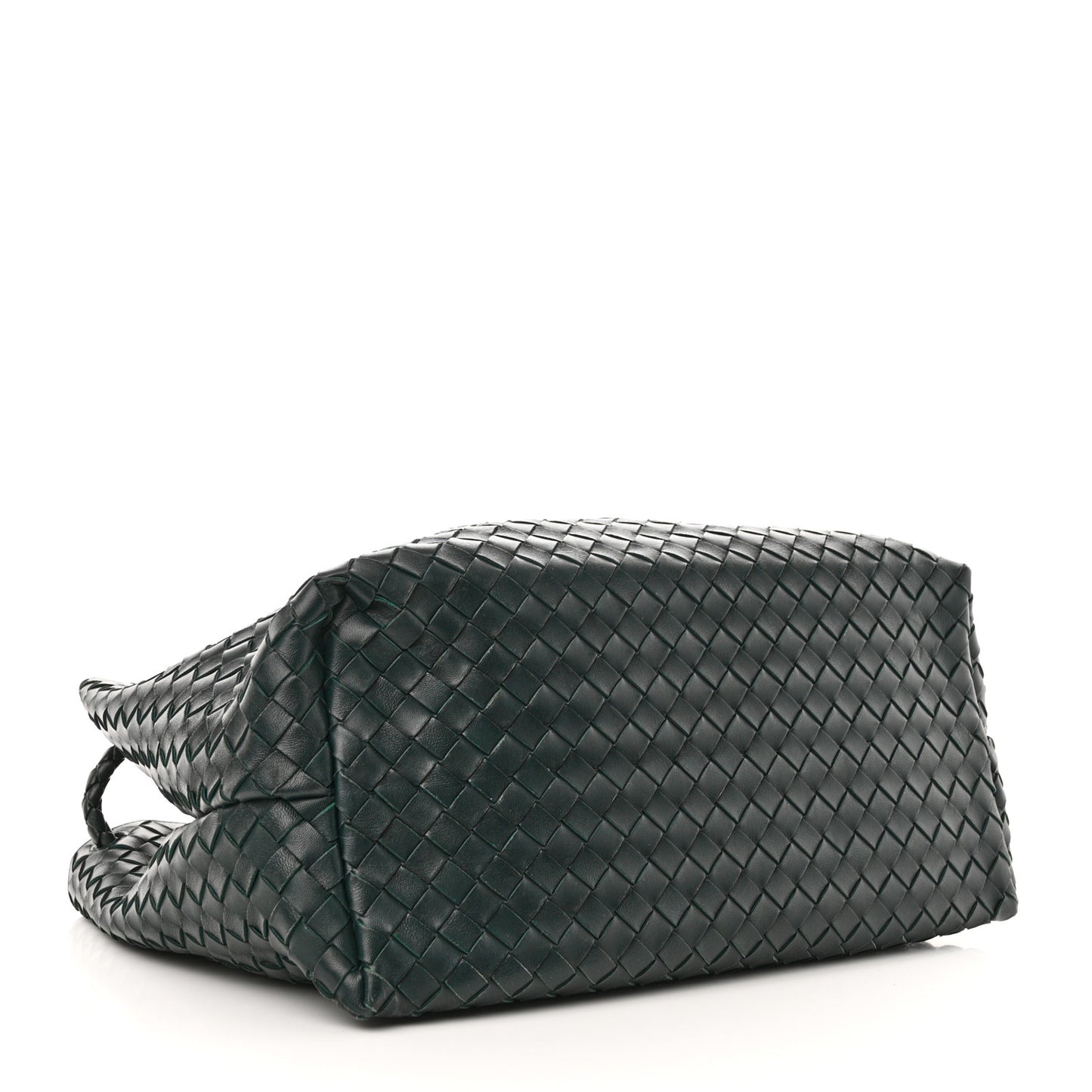 Nappa Intrecciato Large Andiamo Shoulder Bag Emerald Green