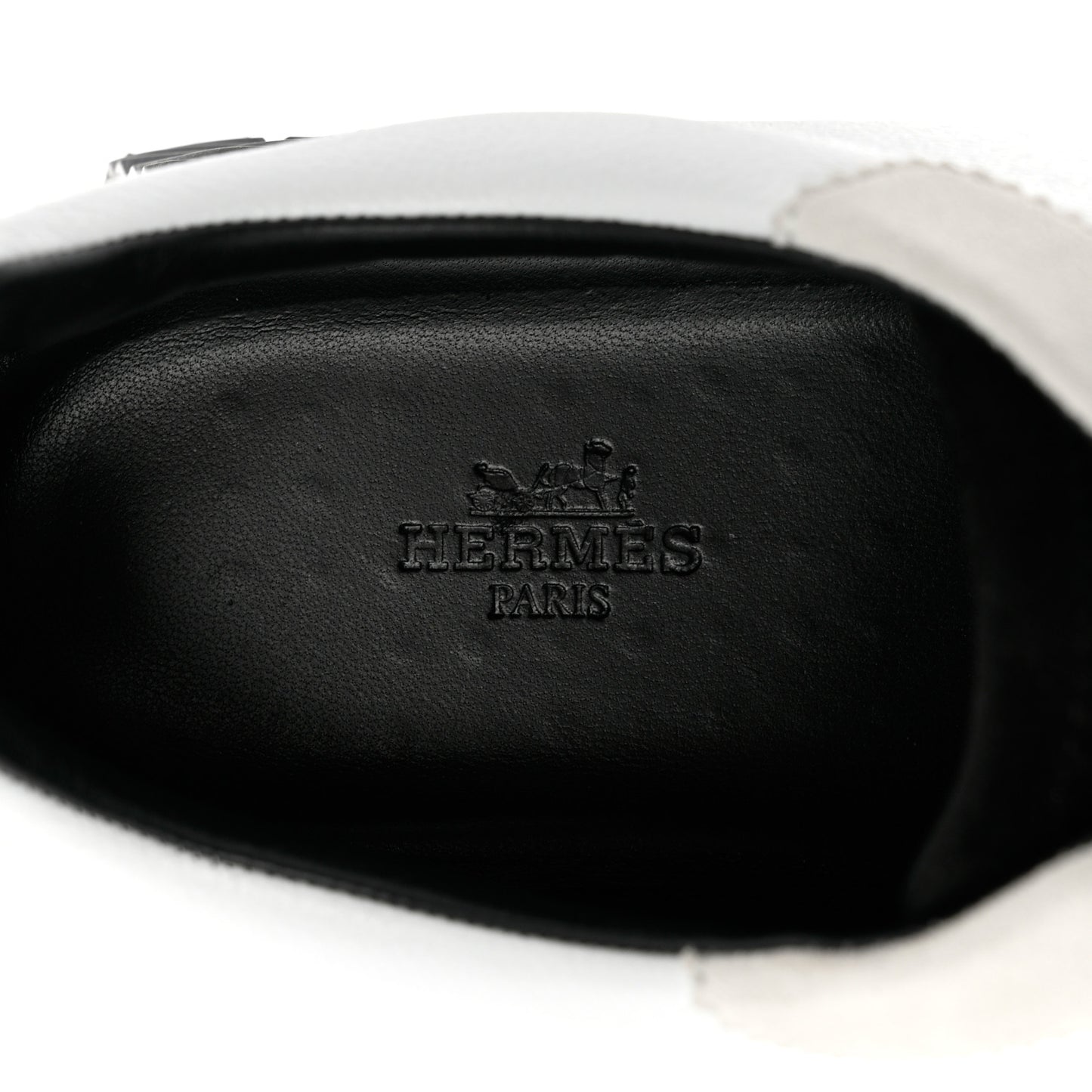 Calfskin Suede Goatskin Bouncing Sneakers 40 White Black