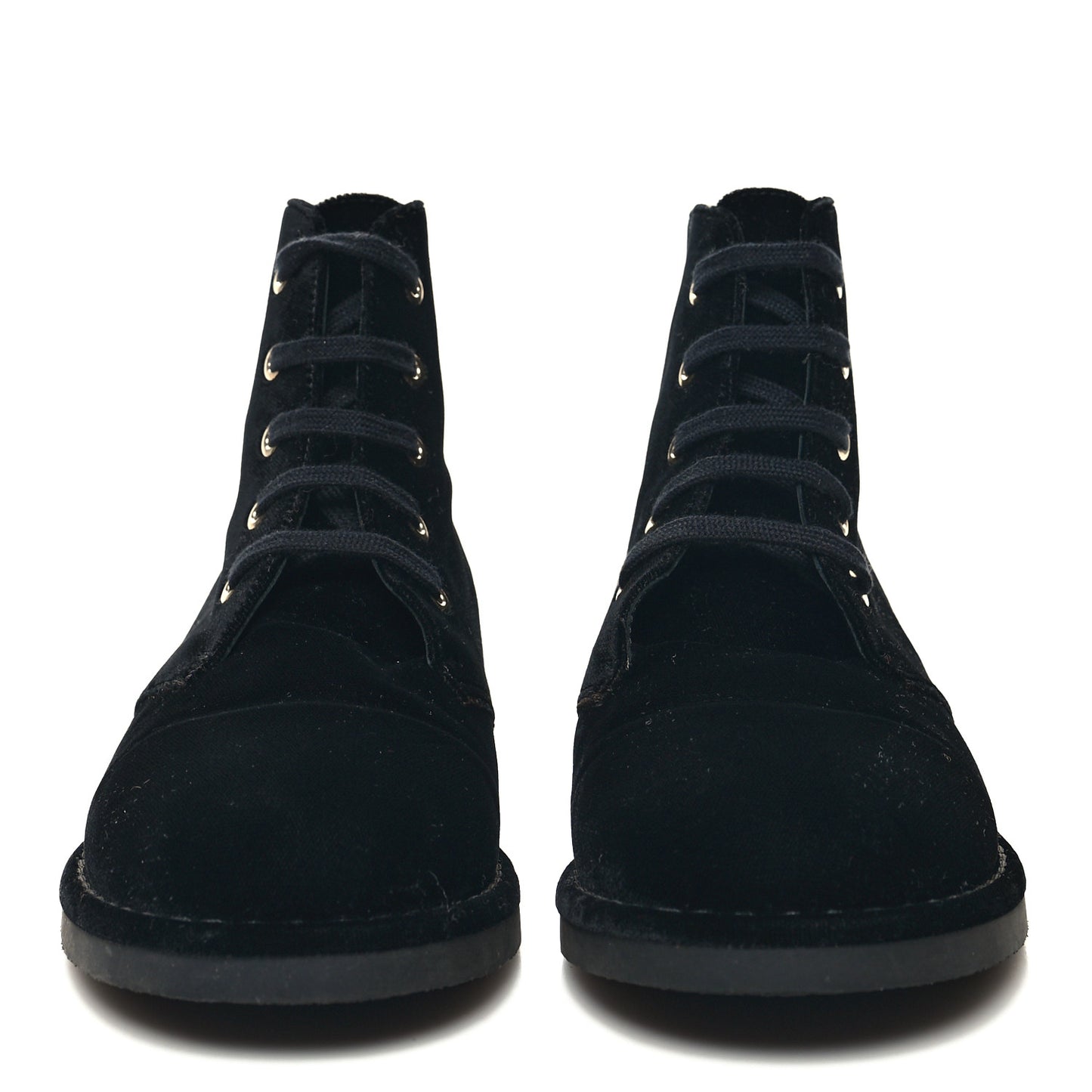 Velvet CC Lace Up Boots 37 Black