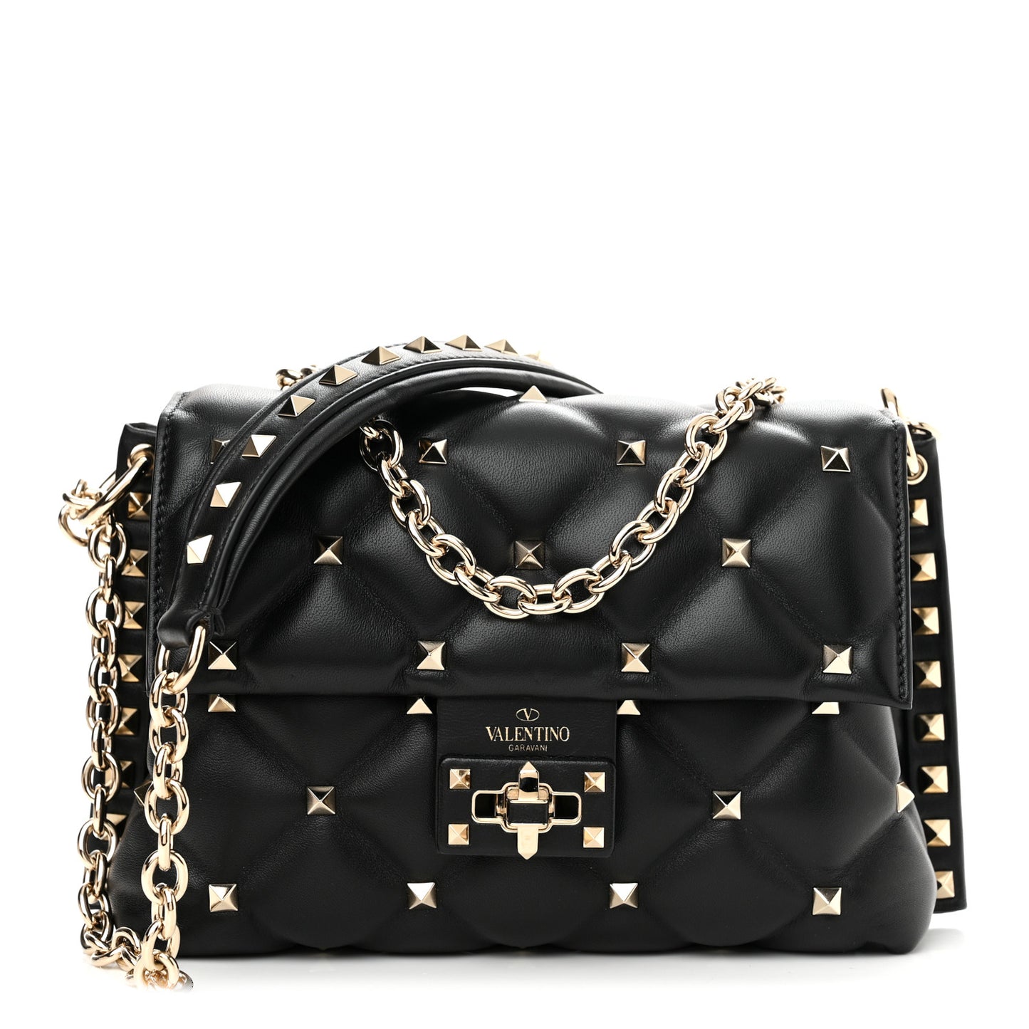 Nappa Small Candystud Crossbody Black