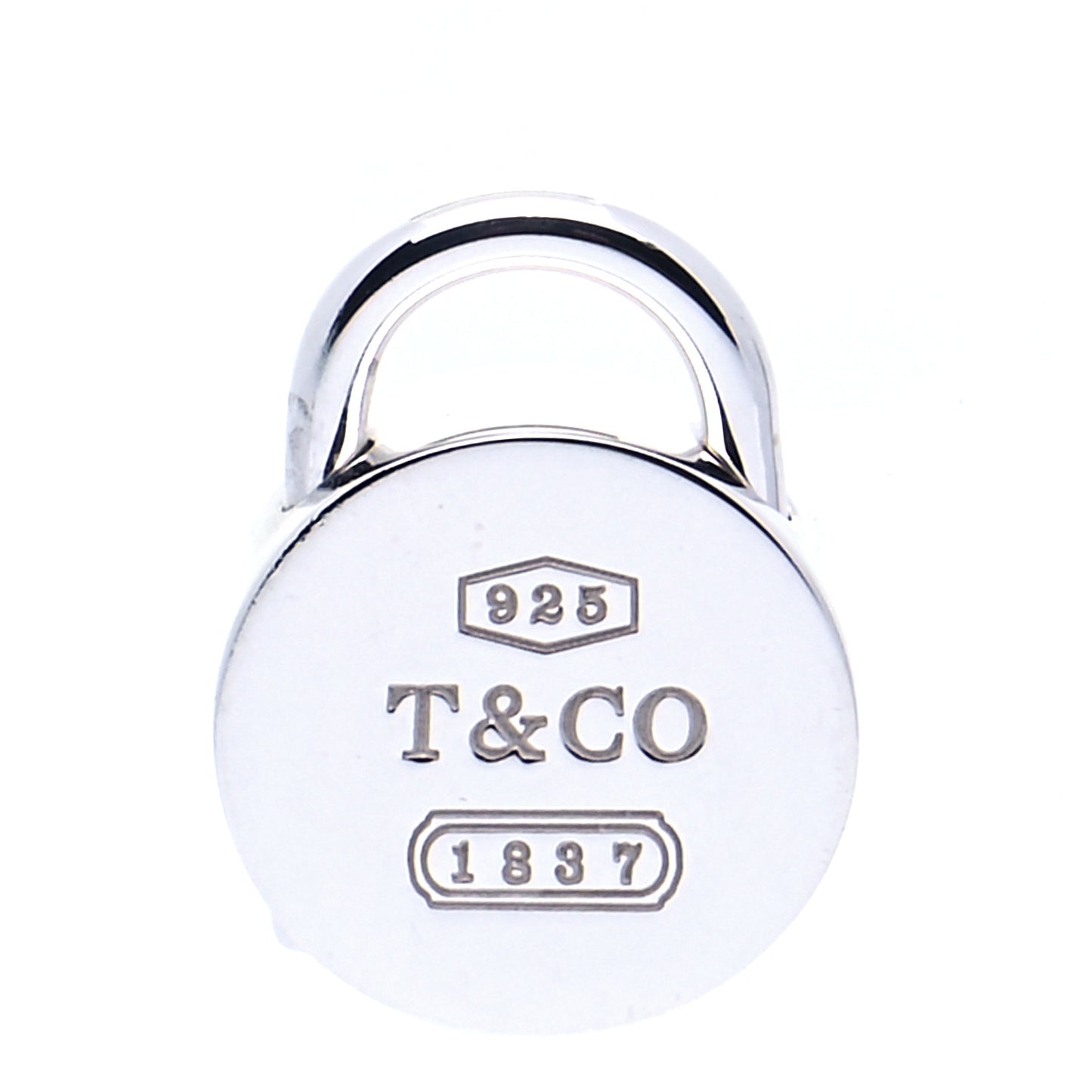 Sterling Silver 1837 Round Padlock Charm