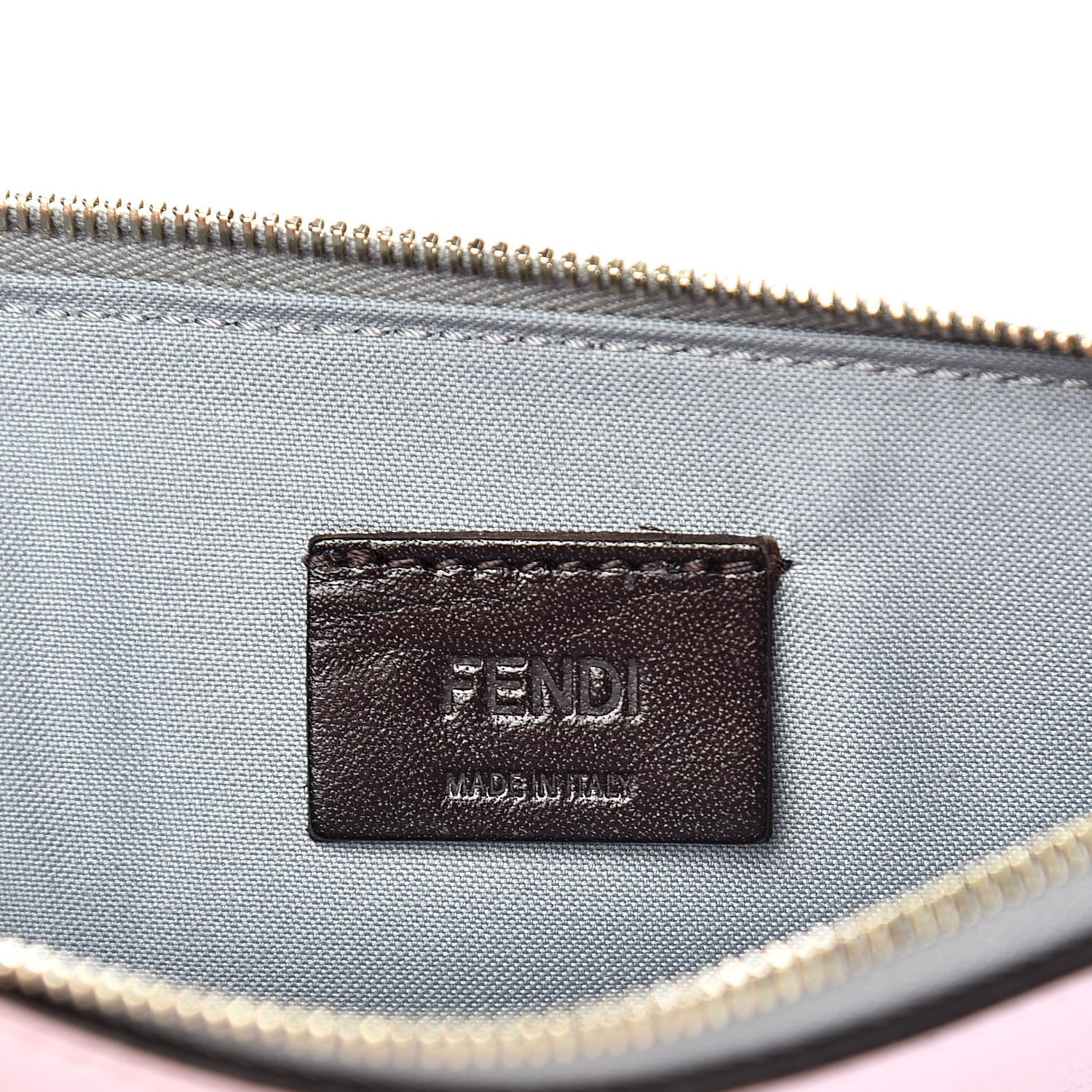 Fendi Vitello Elite Monster Eyes Studded Zip Pouch Ghiaccio Black Multicolor 6 of 8