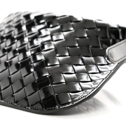 Bottega Veneta Patent Intrecciato Shoulder Bag Black 9 of 9