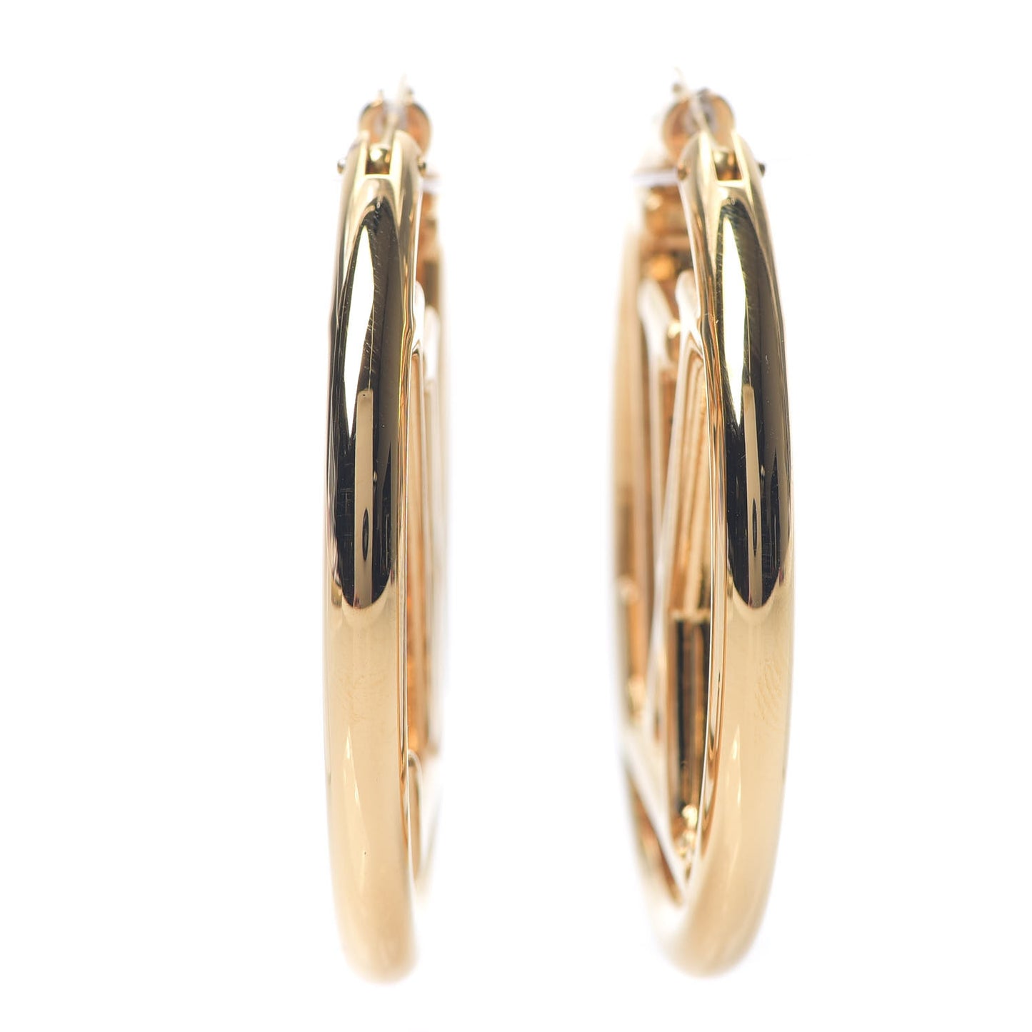Metal Louise Hoop Earrings Gold