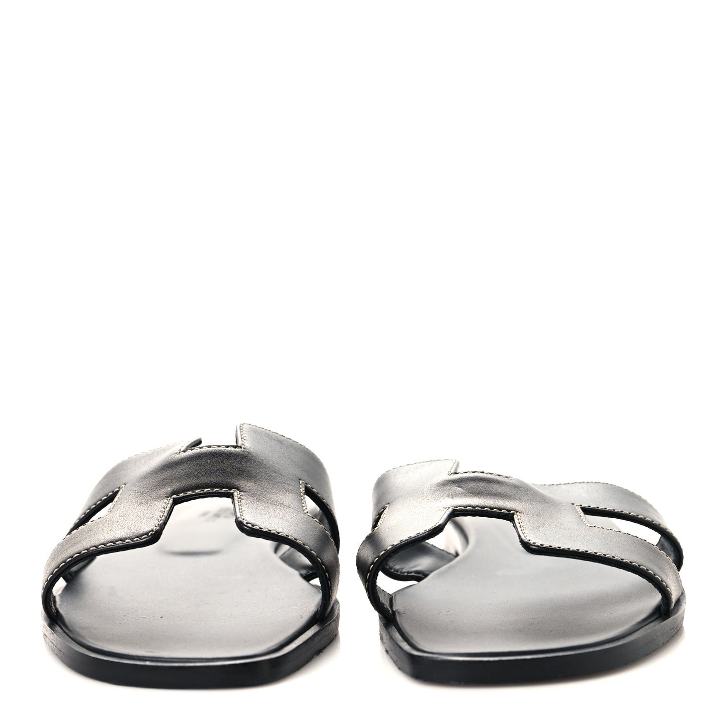Box Calfskin Oran Sandals 37 Black