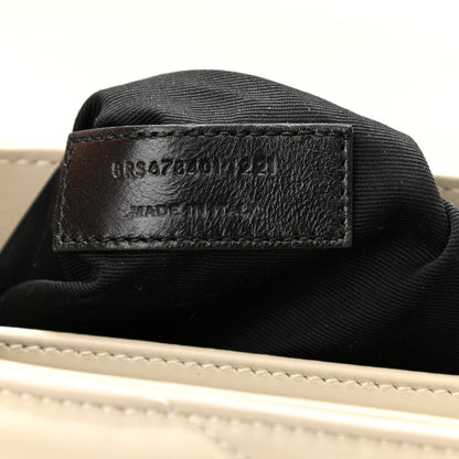 Saint Laurent Calfskin Y Quilted Monogram Toy Loulou Crossbody Bag Crema Soft 8 of 9