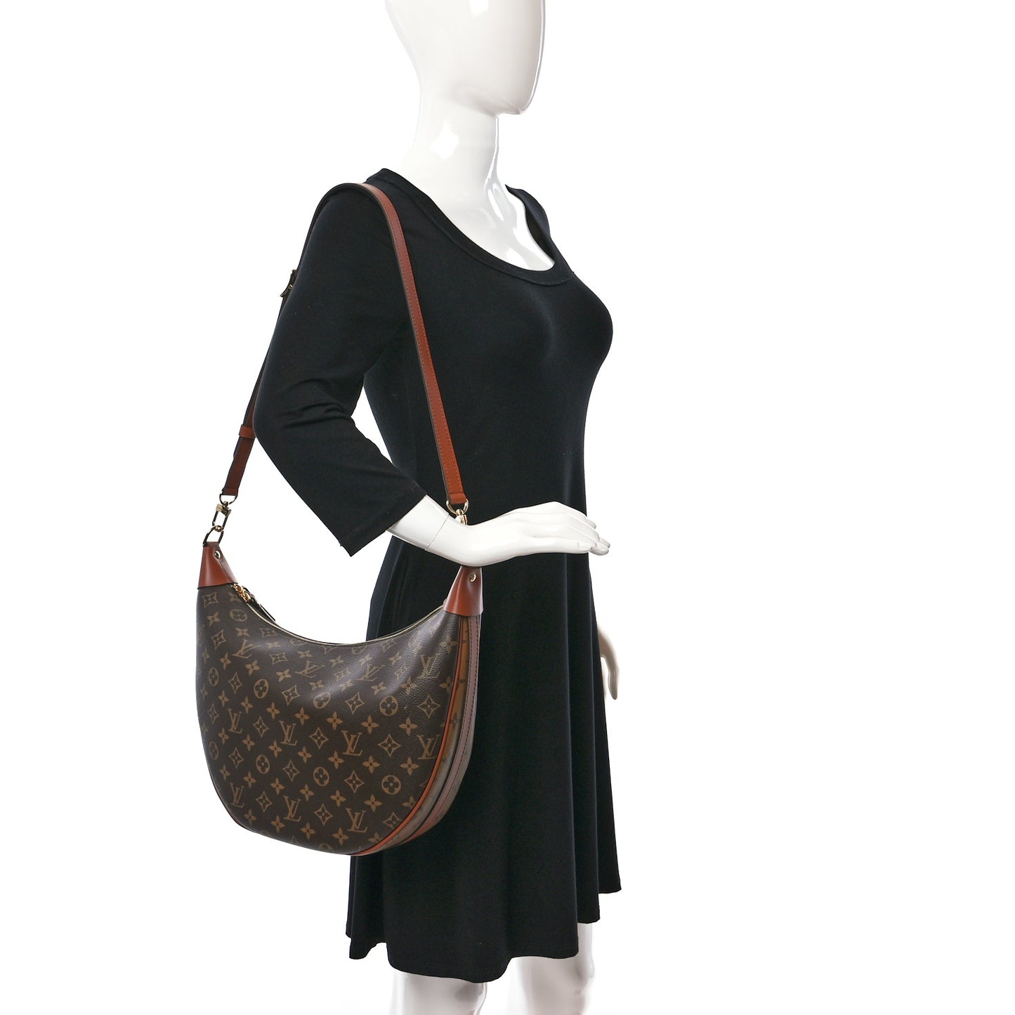 Reverse Monogram Loop Hobo