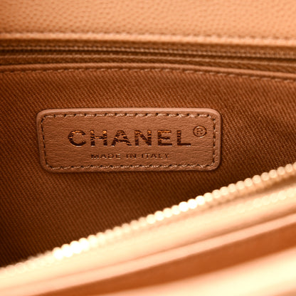 Chanel Caviar Lizard Quilted Small Coco Handle Flap Beige 6 of 10