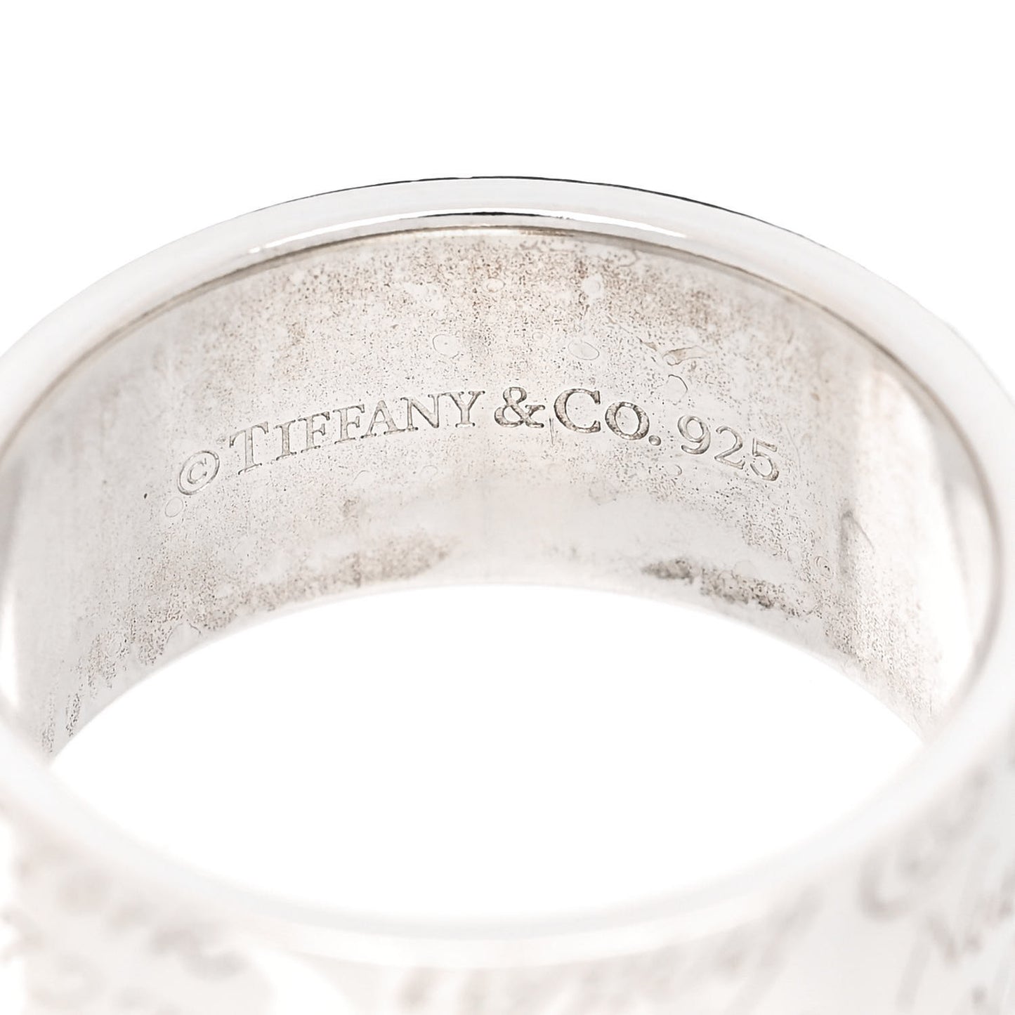 Sterling Silver 10mm Notes Wide Ring 60 9