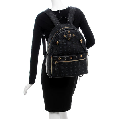MCM Visetos Medium Studded Dual Stark Backpack Black 2 of 12
