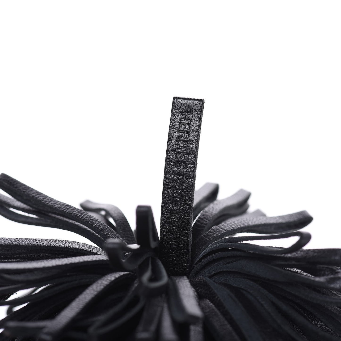 Lambskin Carmen Tassel Key Holder Black