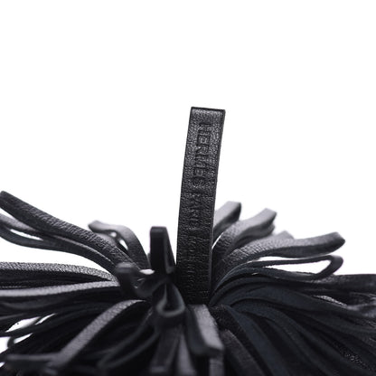 Hermes Lambskin Carmen Tassel Key Holder Black 3 of 4