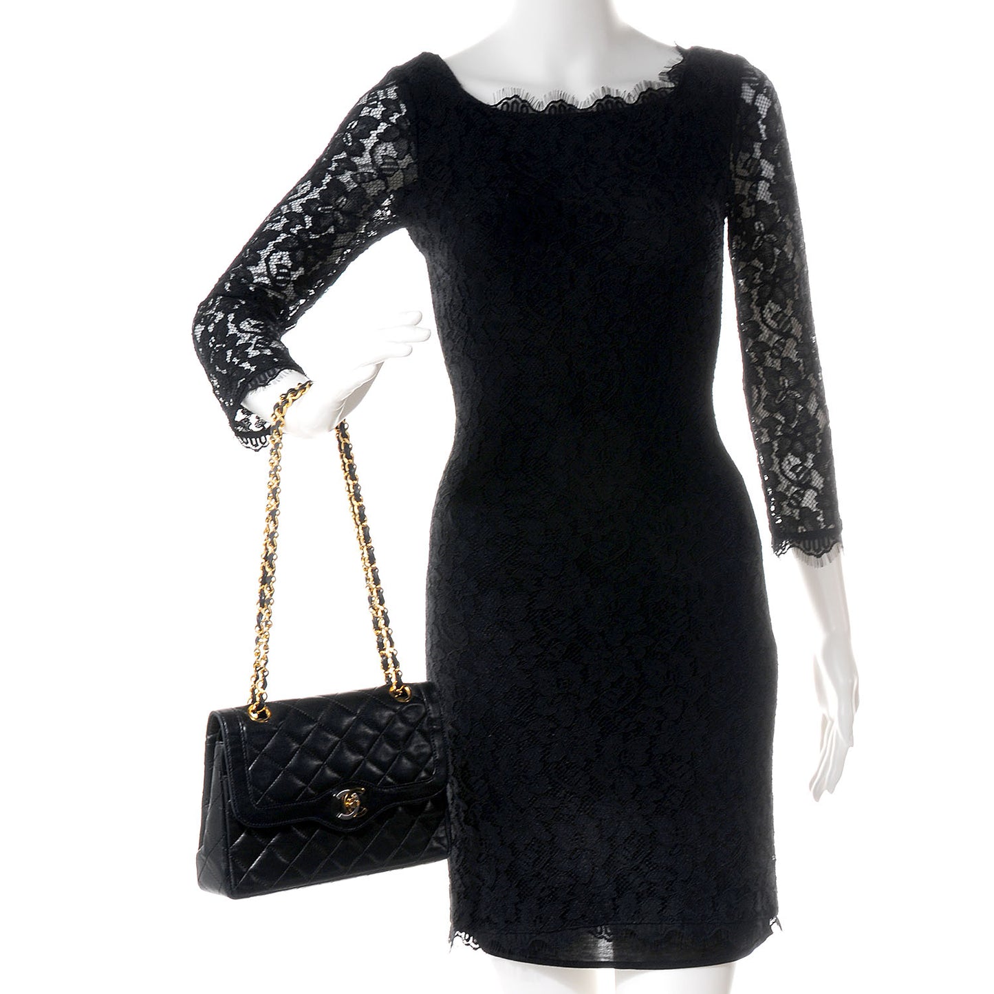 Lambskin Small Double Flap Black