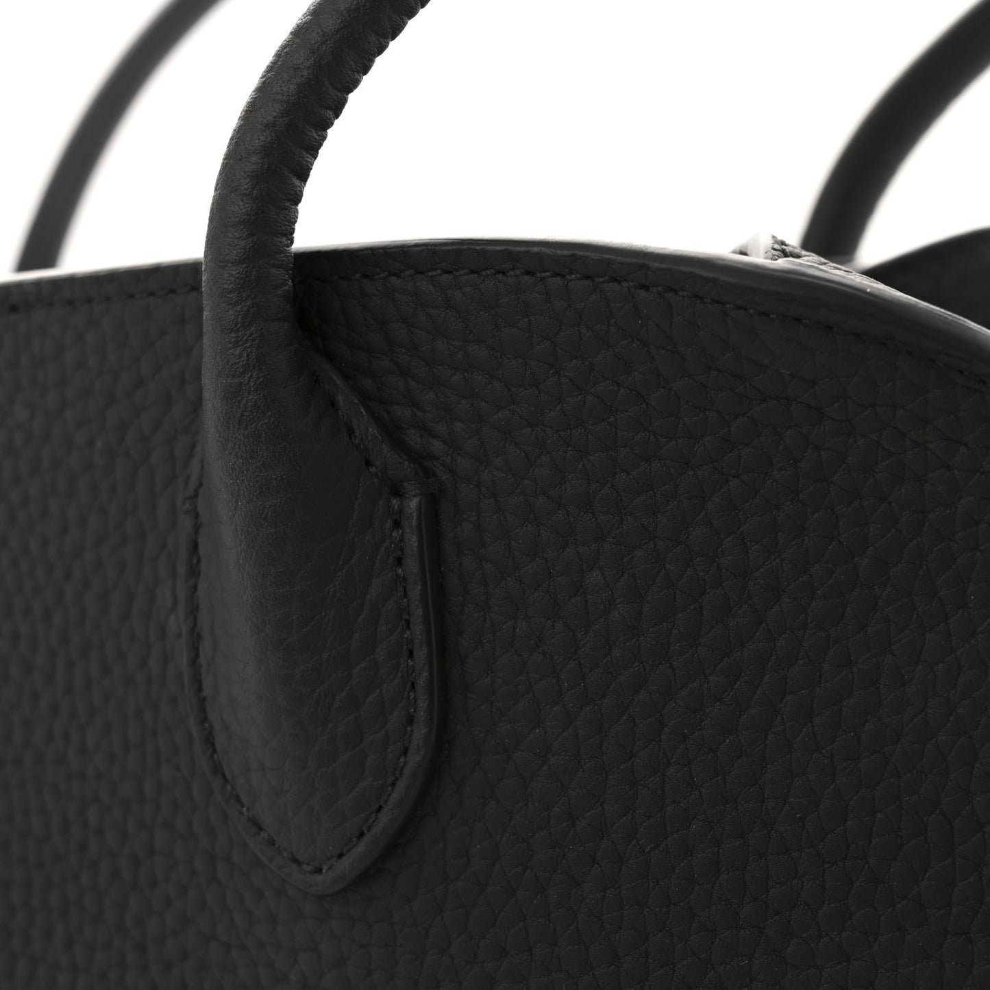 Grained Calfskin Margaux Shoulder 12 Black