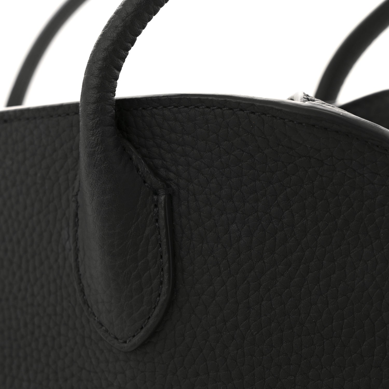 The Row Grained Calfskin Margaux Shoulder 12 Black 10 of 11