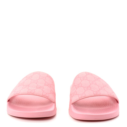 Gucci GG Supreme Monogram Slide Sandals 38 Cotton Candy Dark Cotton Candy 2 of 9