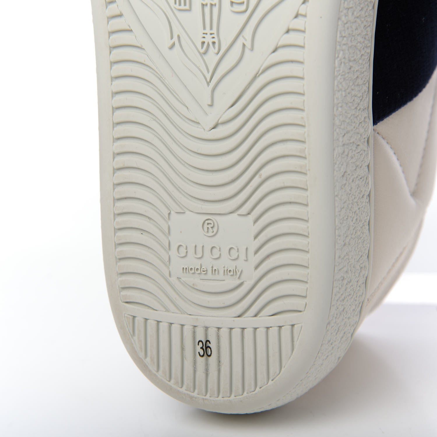 Gucci Calfskin Velvet Womens Bow Ace Sneakers 36 White 7 of 11