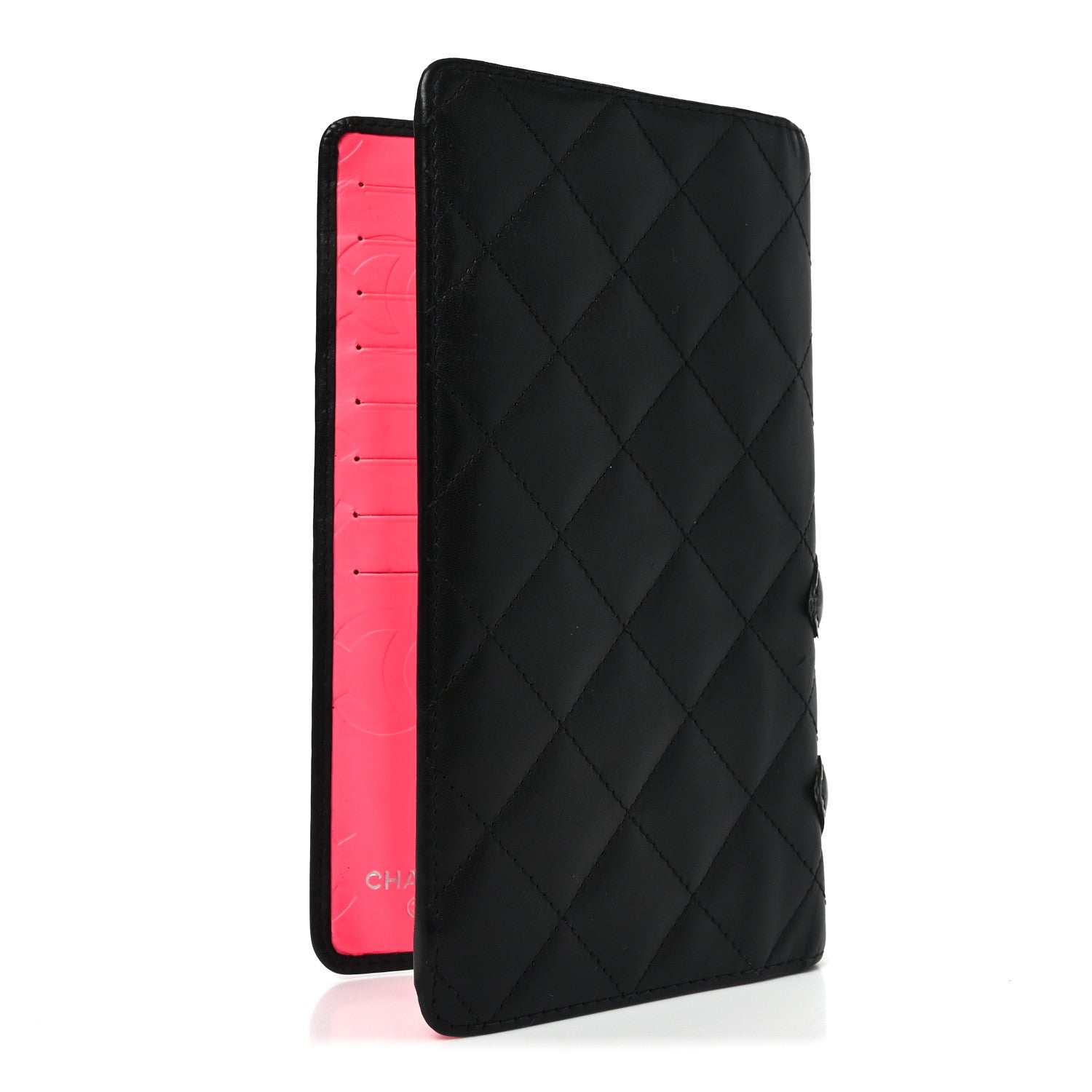 Chanel Calfskin Quilted Cambon Yen Wallet Black 3 of 7