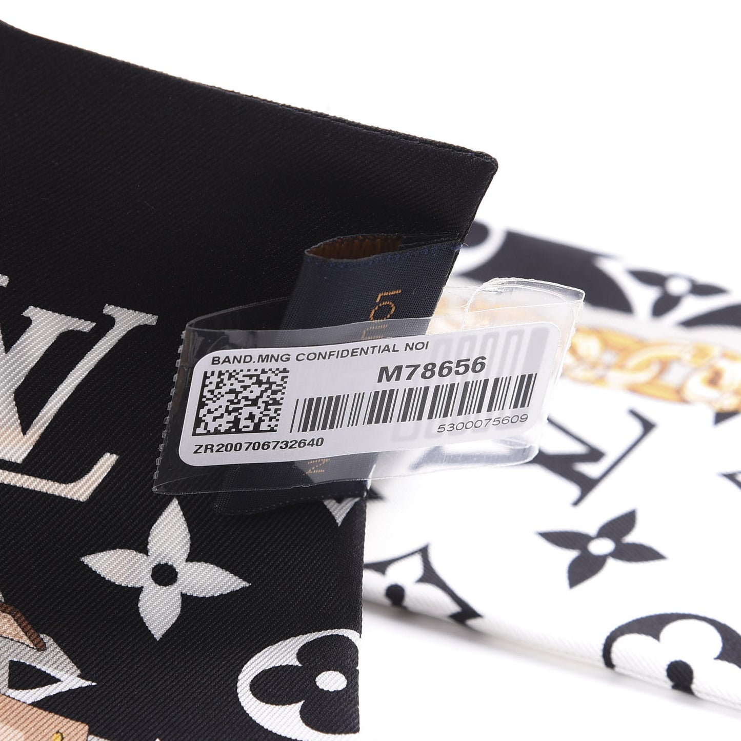 Silk Monogram Confidential Bandeau Black