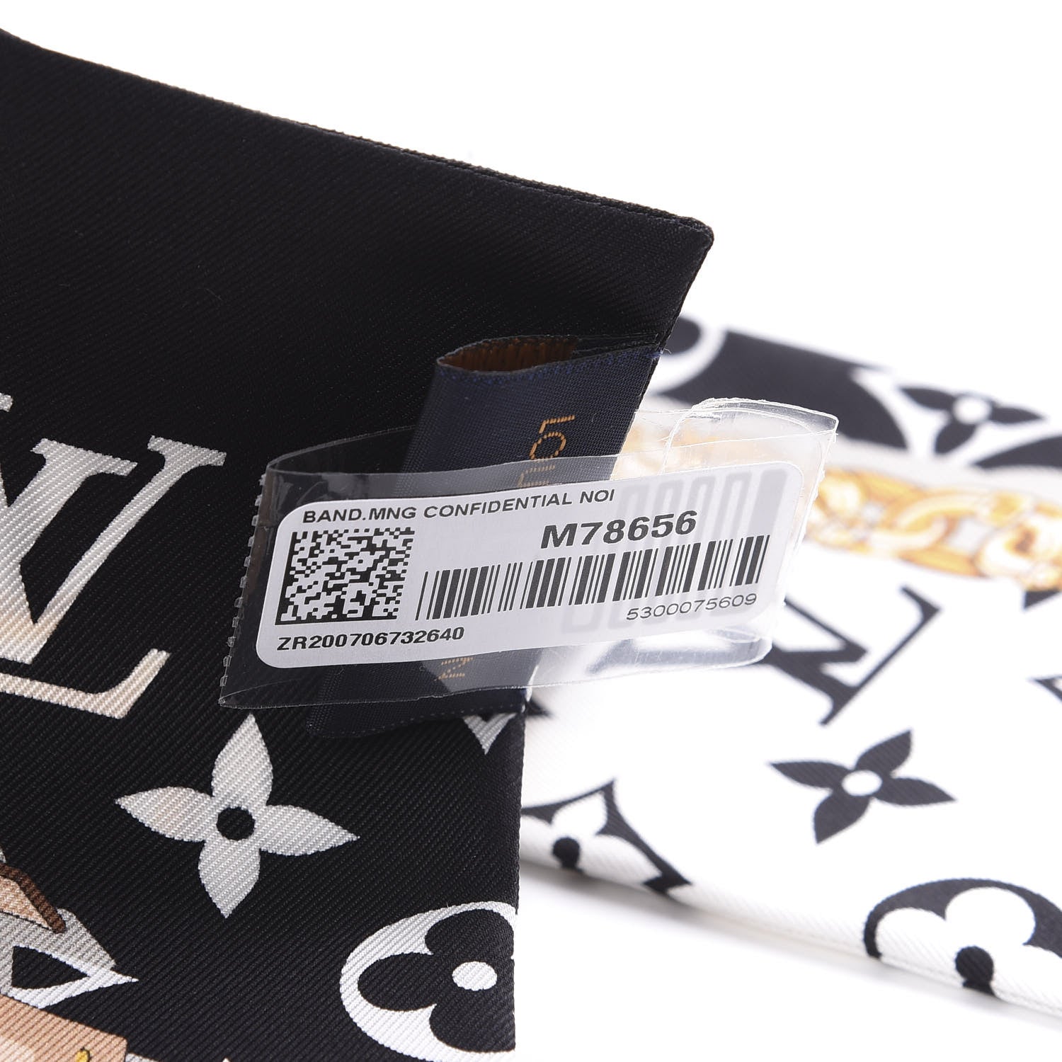 Louis Vuitton Silk Monogram Confidential Bandeau Black 3 of 3