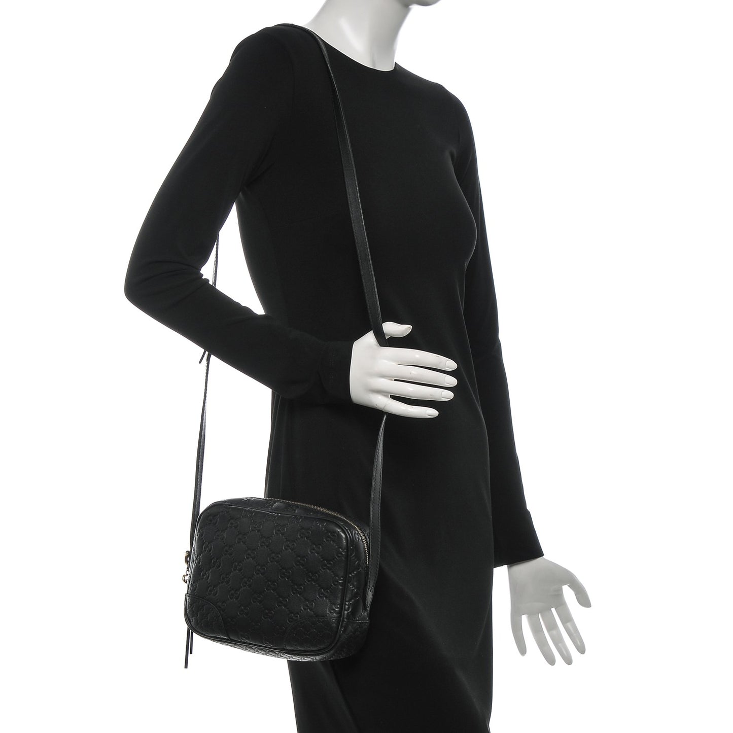 Guccissima Mini Bree Messenger Bag Black