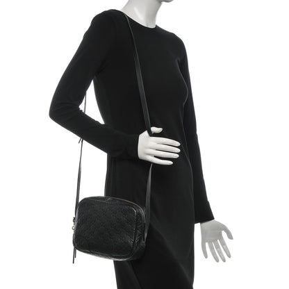 Gucci Guccissima Mini Bree Messenger Bag Black 2 of 7