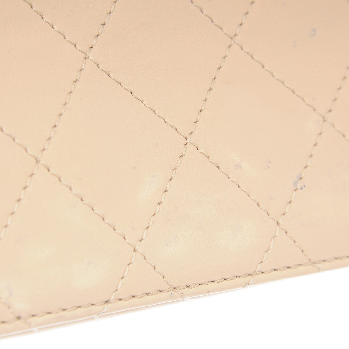 Calfskin Quilted Mademoiselle Tote Beige