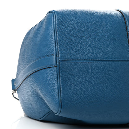 Louis Vuitton Taurillon Keepall Bandouliere 45 Bleu Canard 9 of 10