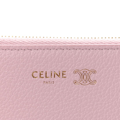 Celine Supple Grained Calfskin Long Zipped Card Holder Dirty Pink Syrah 6 of 9