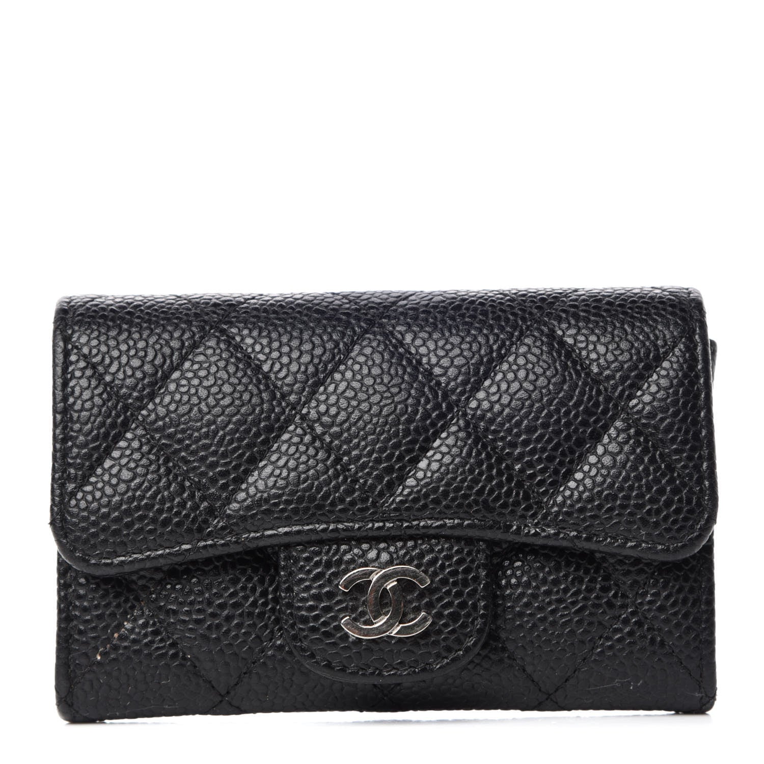 Chanel Caviar Quilted Flap Card Holder Black 1 of 10