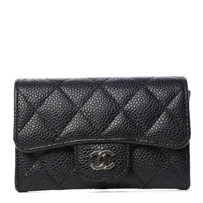 Chanel Caviar Quilted Flap Card Holder Black 1 of 10