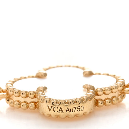 Van Cleef & Arpels 18K Yellow Gold Mother of Pearl 10 Motifs Vintage Alhambra Necklace 5 of 6