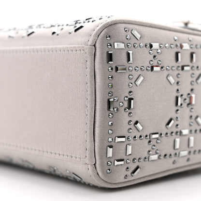 Christian Dior Satin Crystal Cannage Mini Lady Dior Gray 10 of 11
